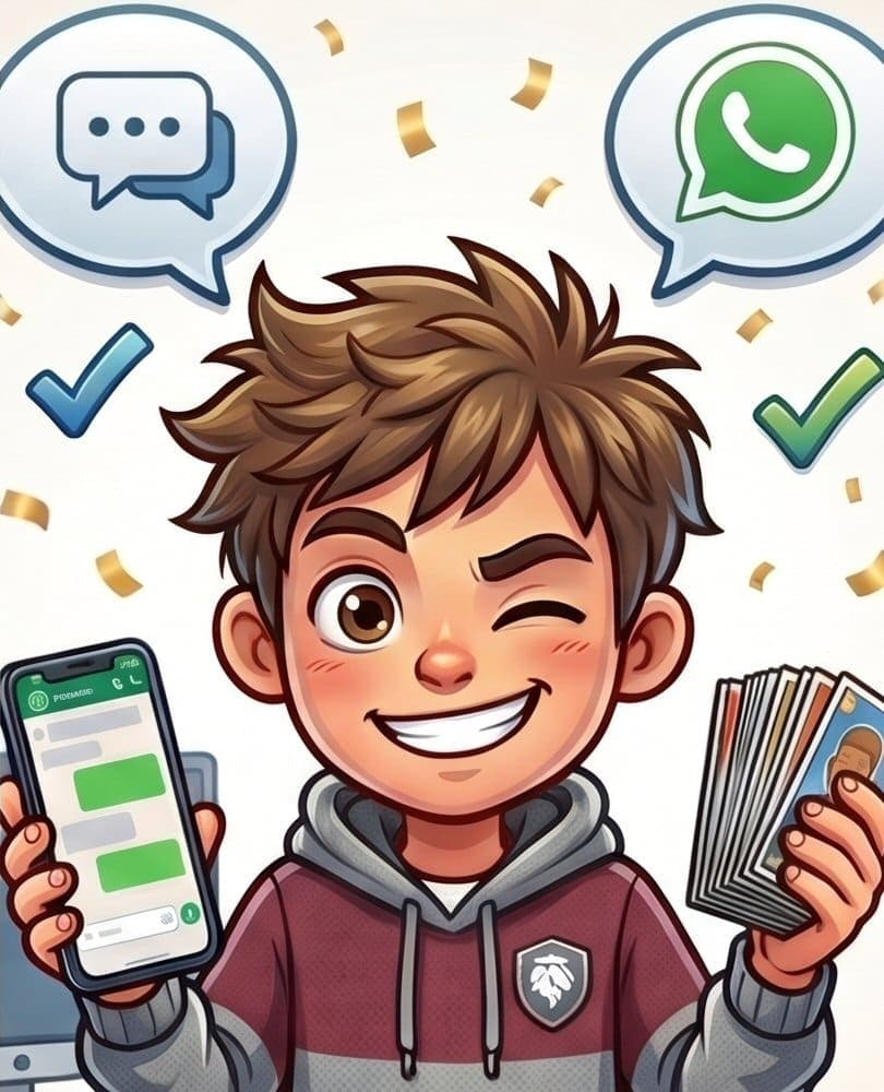 Paso 3: coordiná el intercambio de figuritas por WhatsApp